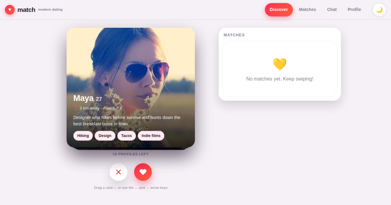 Match.com Clone screenshot
